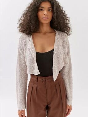 UO Zania Asymmetrical Open-Front Cardigan